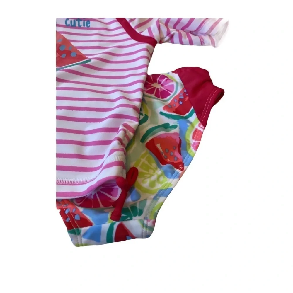 TOMMY BAHAMA Toddler Fruity Rash Guard Swim Set Size 3T — missing tag